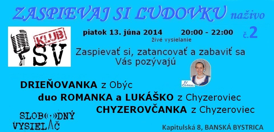 ZASPIEVAJ SI LUDOVKU nazivo c.2_Klub SV v BB_EW